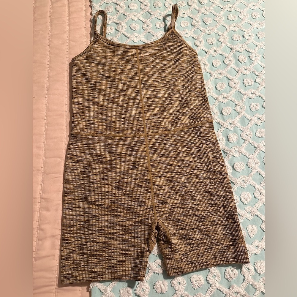 TARGET workout brown jumpsuit sz M